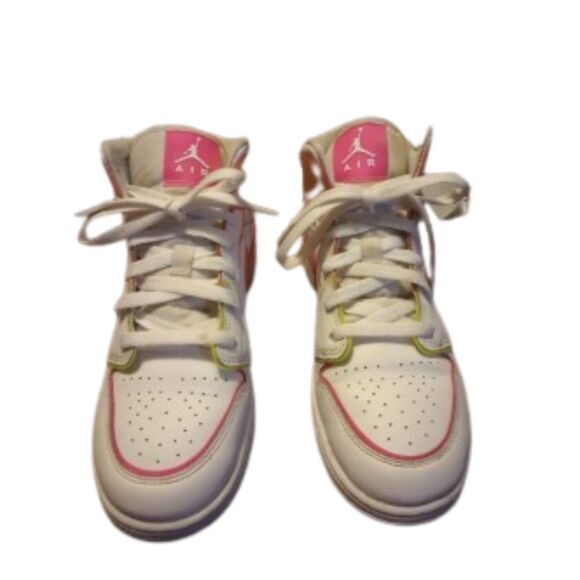 Nike Women's Size 8 ( 6.5Y)Air Jordan 1 Mid Edge Glow - Picture 3 of 5